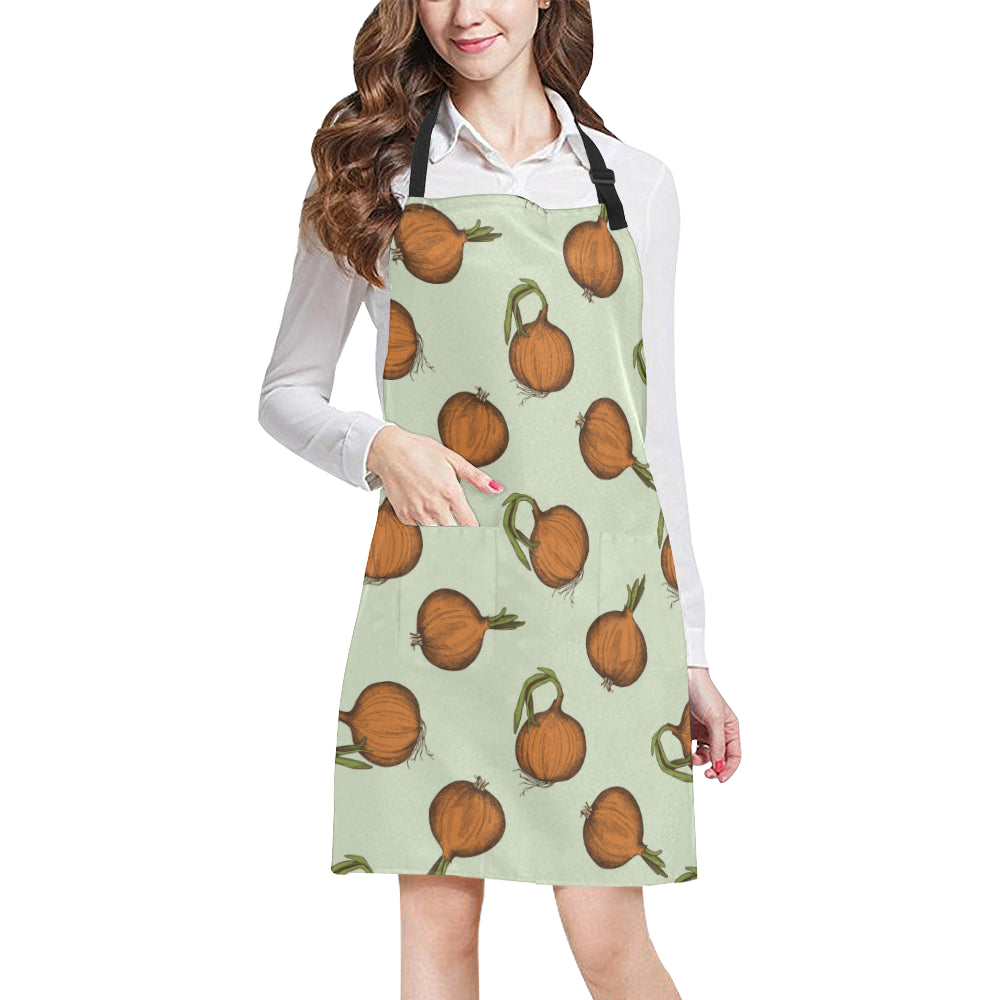 Onion Pattern Print Design A05 Apron with Pocket