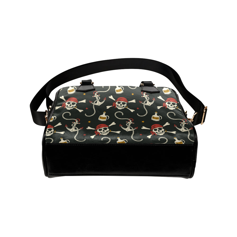 Pirate Pattern Print Design A02 Shoulder Handbag