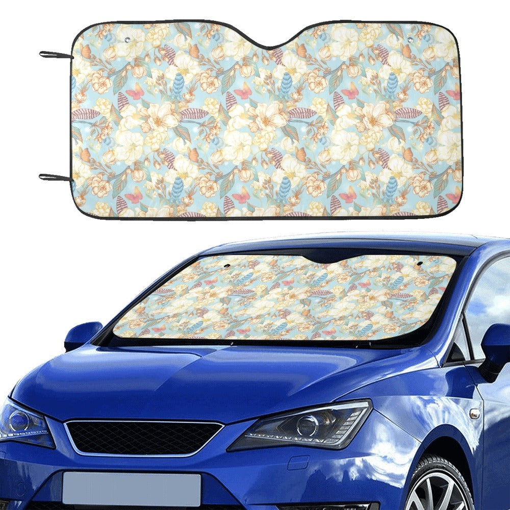 Summer Floral Print Design LKS302 Car front Windshield Sun Shade