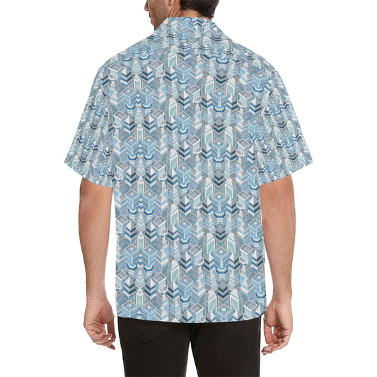 City Pattern Print Design 03 Men's Hawaiian Shirt