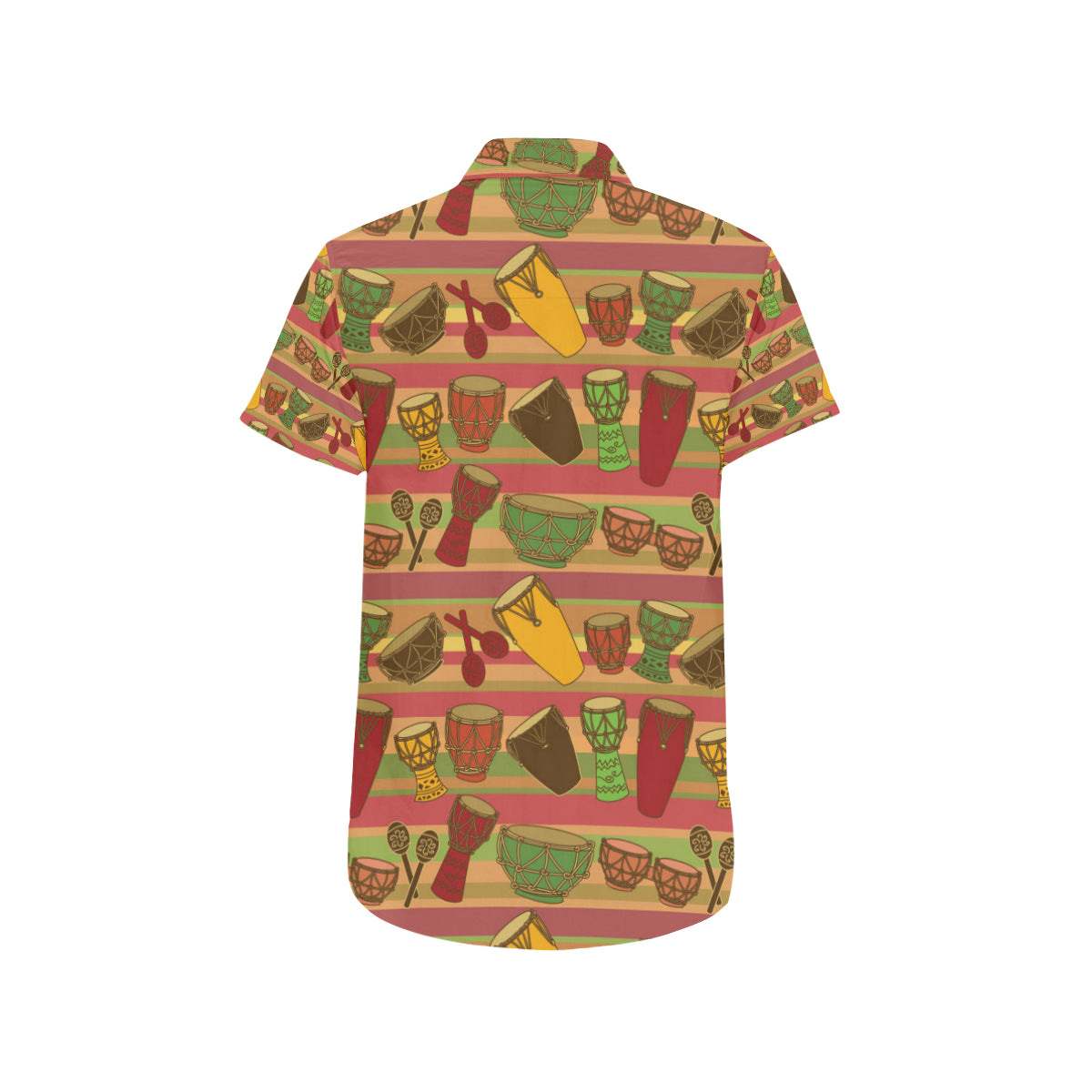 Percussion Pattern Print Design 01 Men's Short Sleeve Button Up Shirt