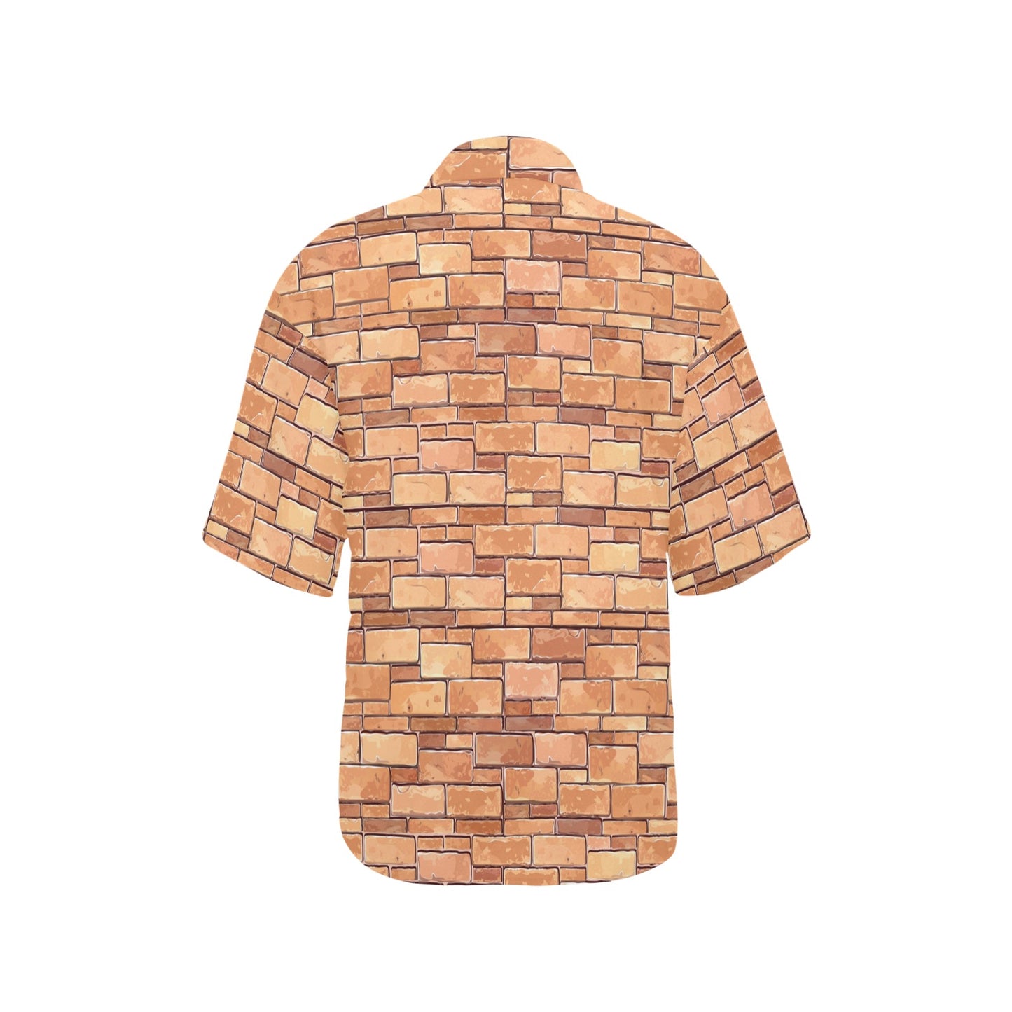 Brick Pattern Print Design 01 Women's Hawaiian Shirt