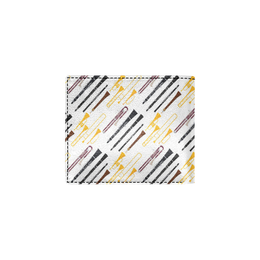 Clarinet Pattern Print Design 01 Men's ID Card Wallet