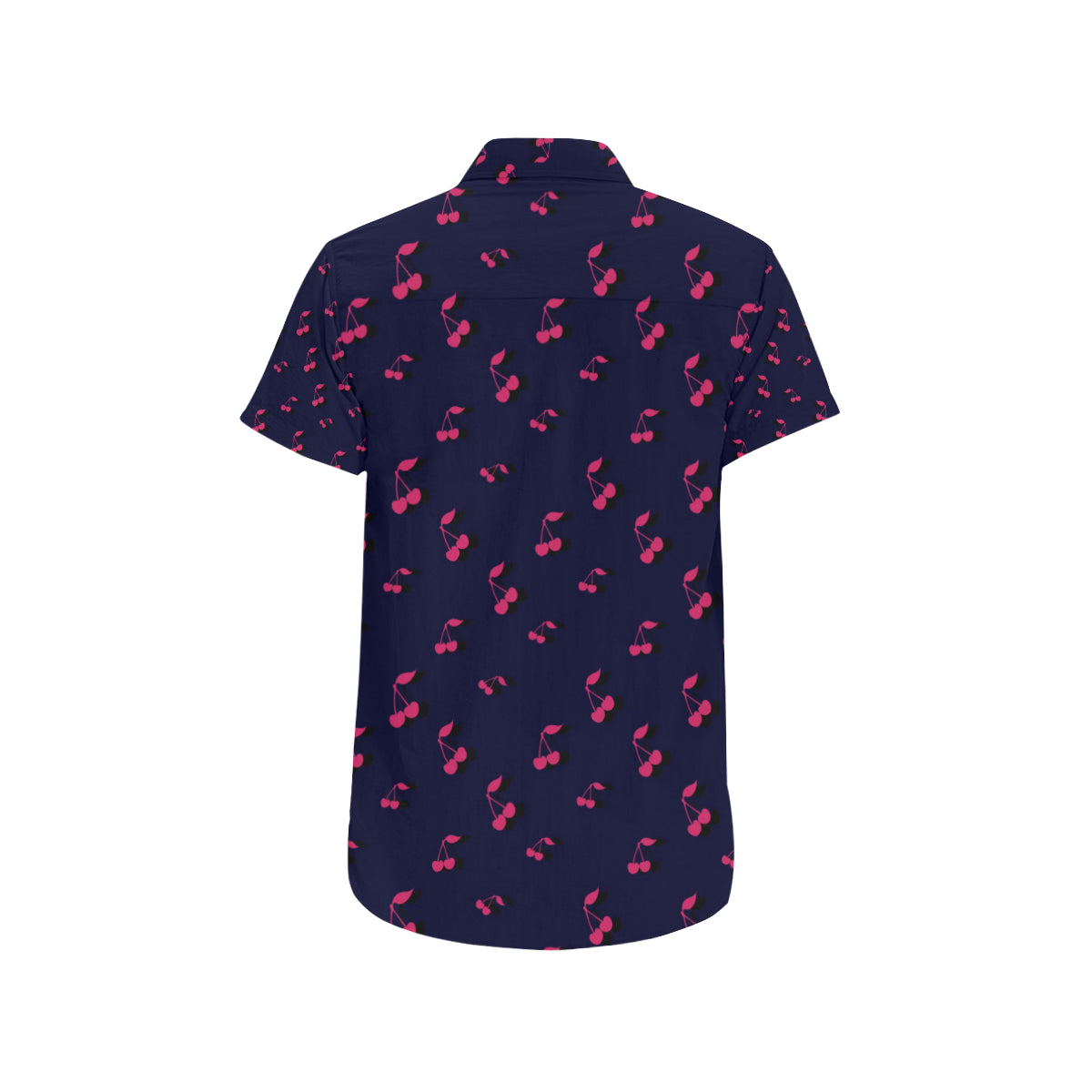 Cherry Pattern Print Design 02 Men's Short Sleeve Button Up Shirt