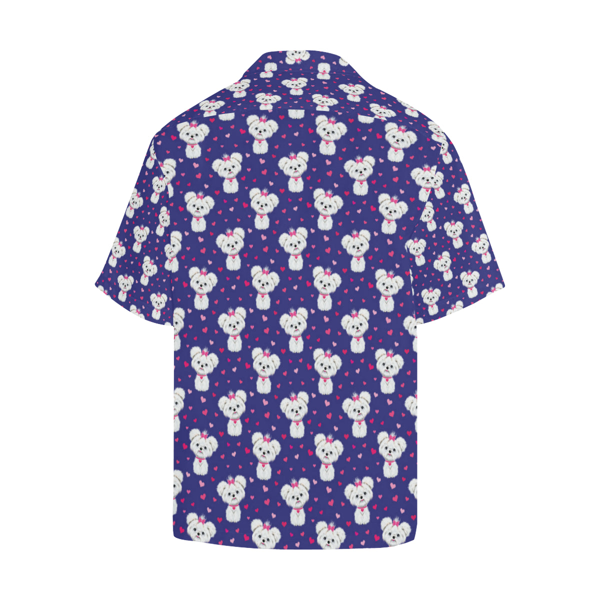 Maltese Pattern Print Design 02 Men's Hawaiian Shirt