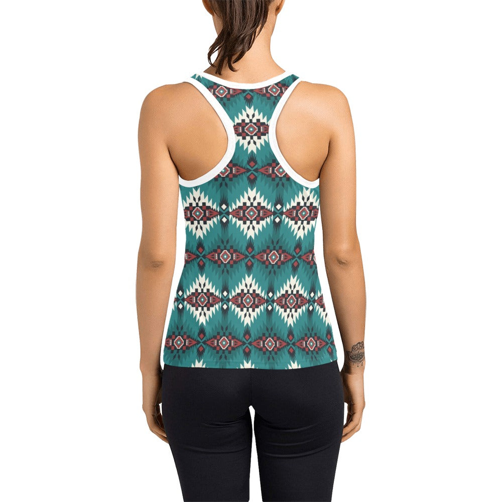 Southwest Pattern Print Design LKS308 Women's Racerback Tank Top