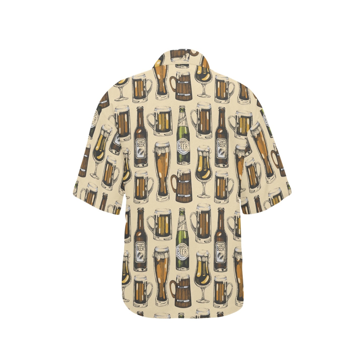 Beer Pattern Print Design 04 Women's Hawaiian Shirt