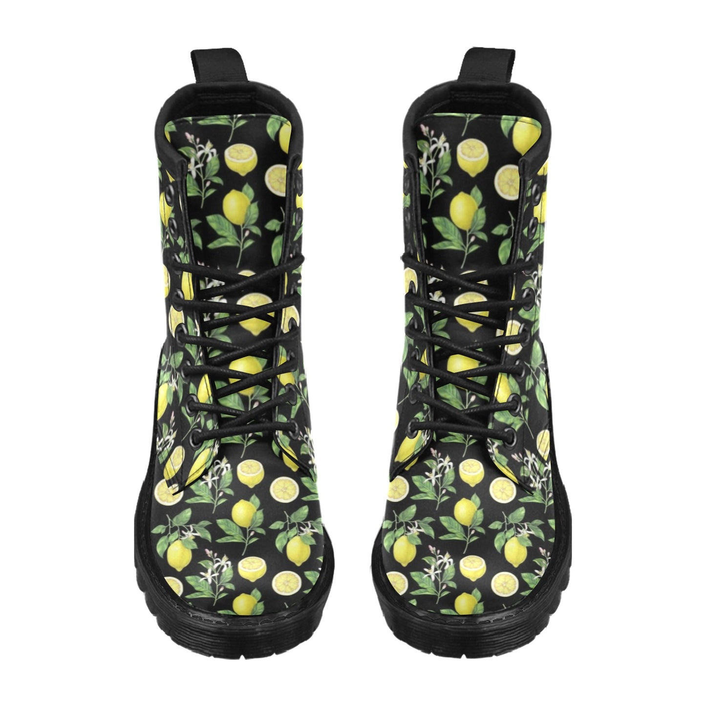 Lemon Pattern Print Design LM02 Women's Boots