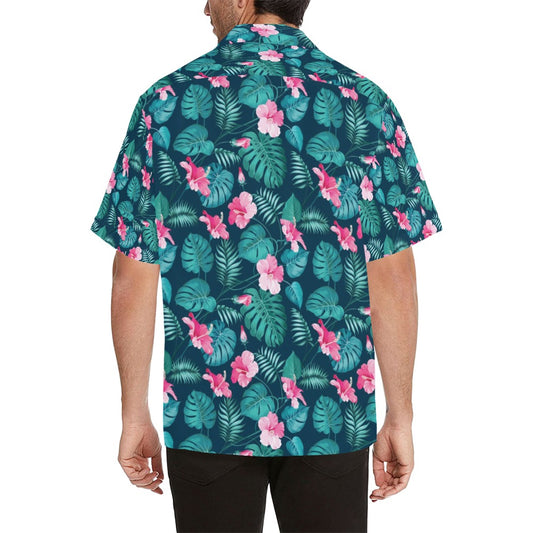 Summer Floral Print Design LKS301 Men's Hawaiian Shirt