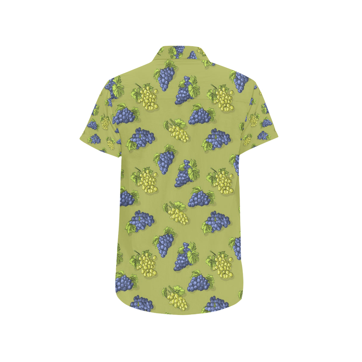 Grape Pattern Print Design GP08 Men's Short Sleeve Button Up Shirt