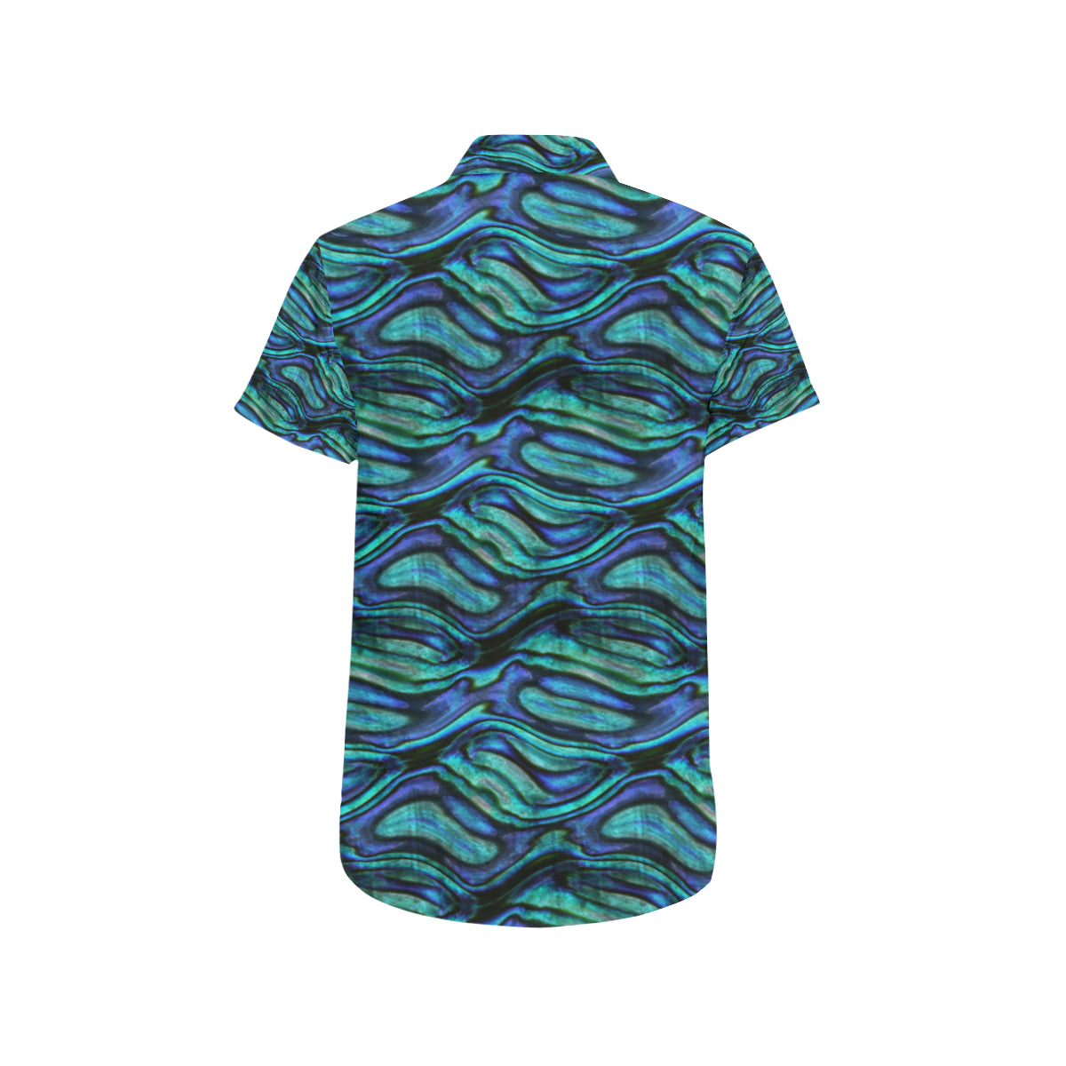 Abalone Pattern Print Design 02 Men's Short Sleeve Button Up Shirt