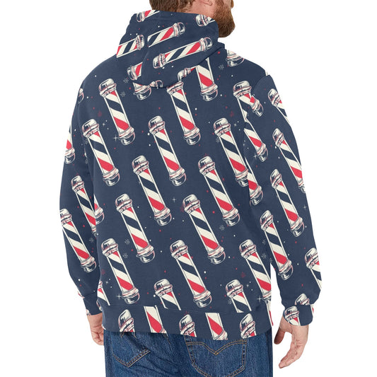 Barber Design Print Pattern JJ003 Men's Pullover Hoodie