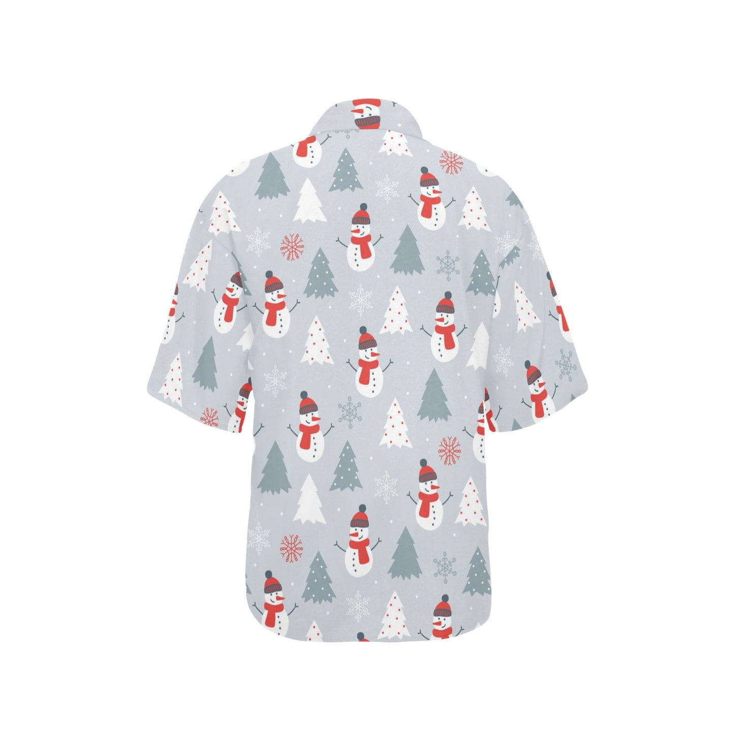 Snowman Print Design LKS302 Women's Hawaiian Shirt
