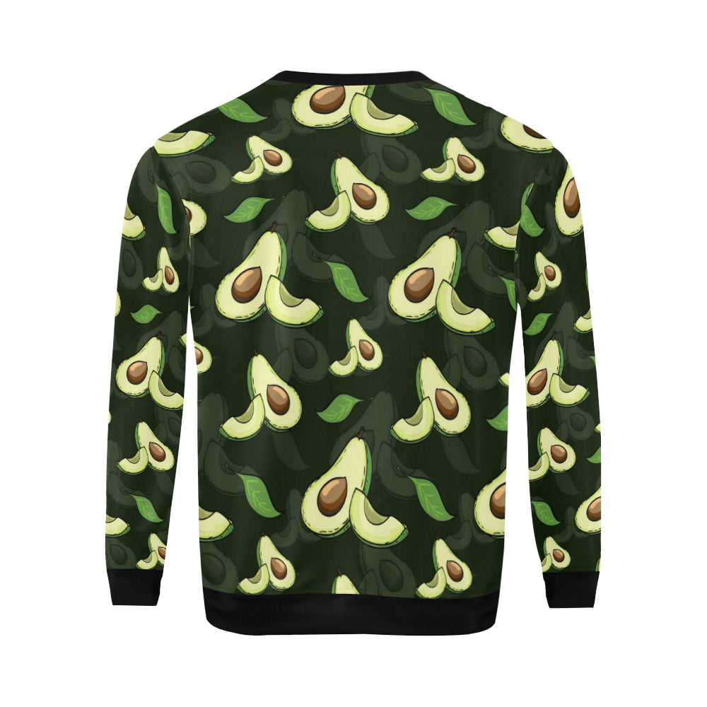 Avocado Pattern Print Design AC07 Men Long Sleeve Sweatshirt