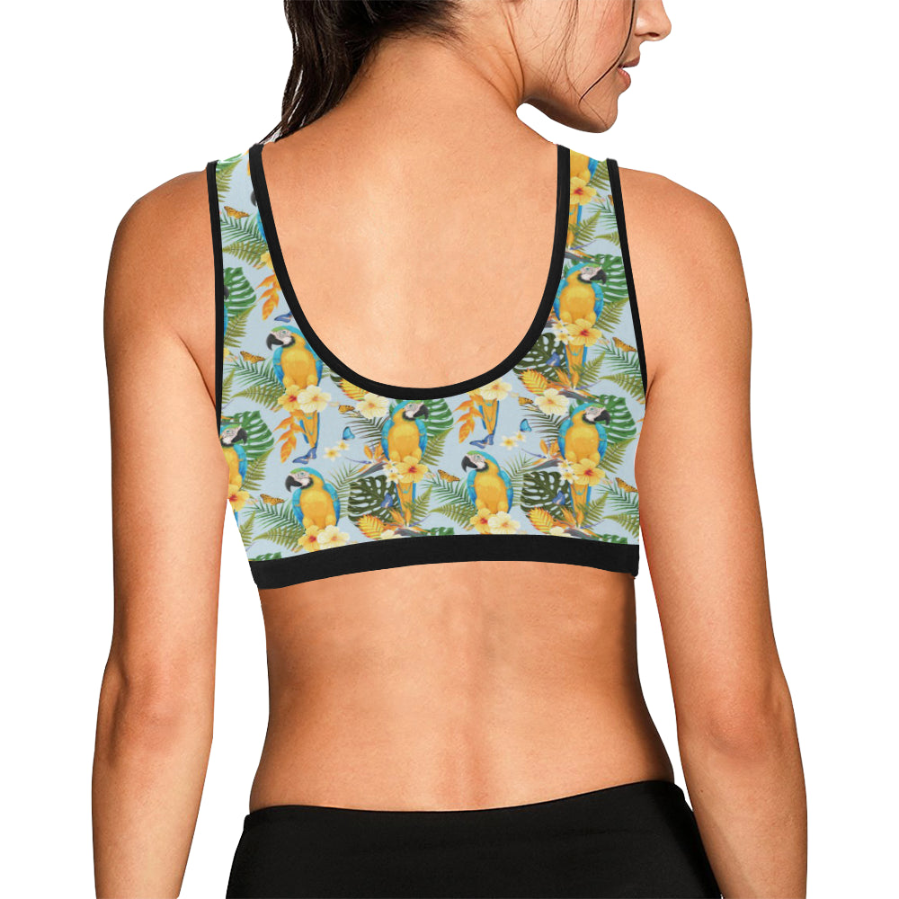 Parrot Pattern Print Design A04 Sports Bra