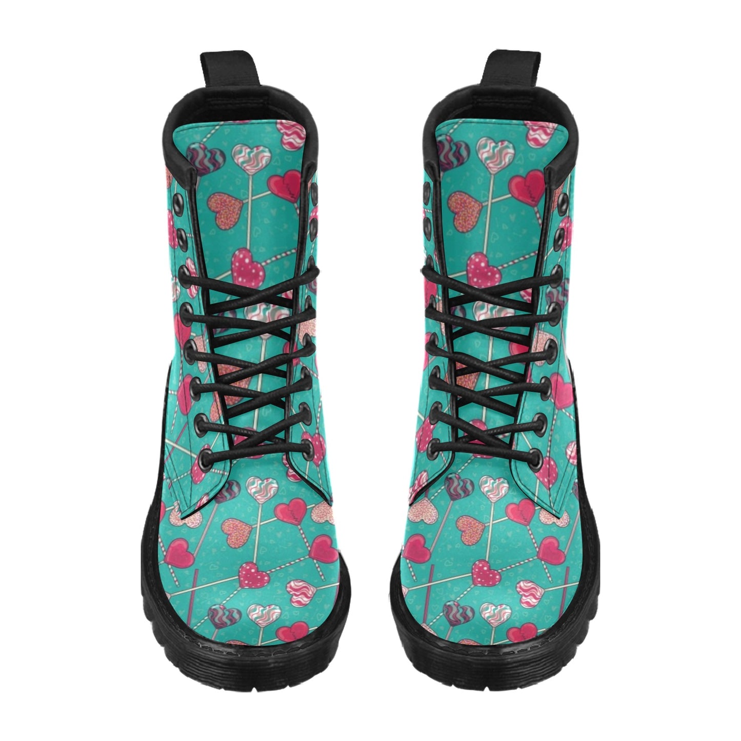 Lollipop Pattern Print Design LL01 Women's Boots