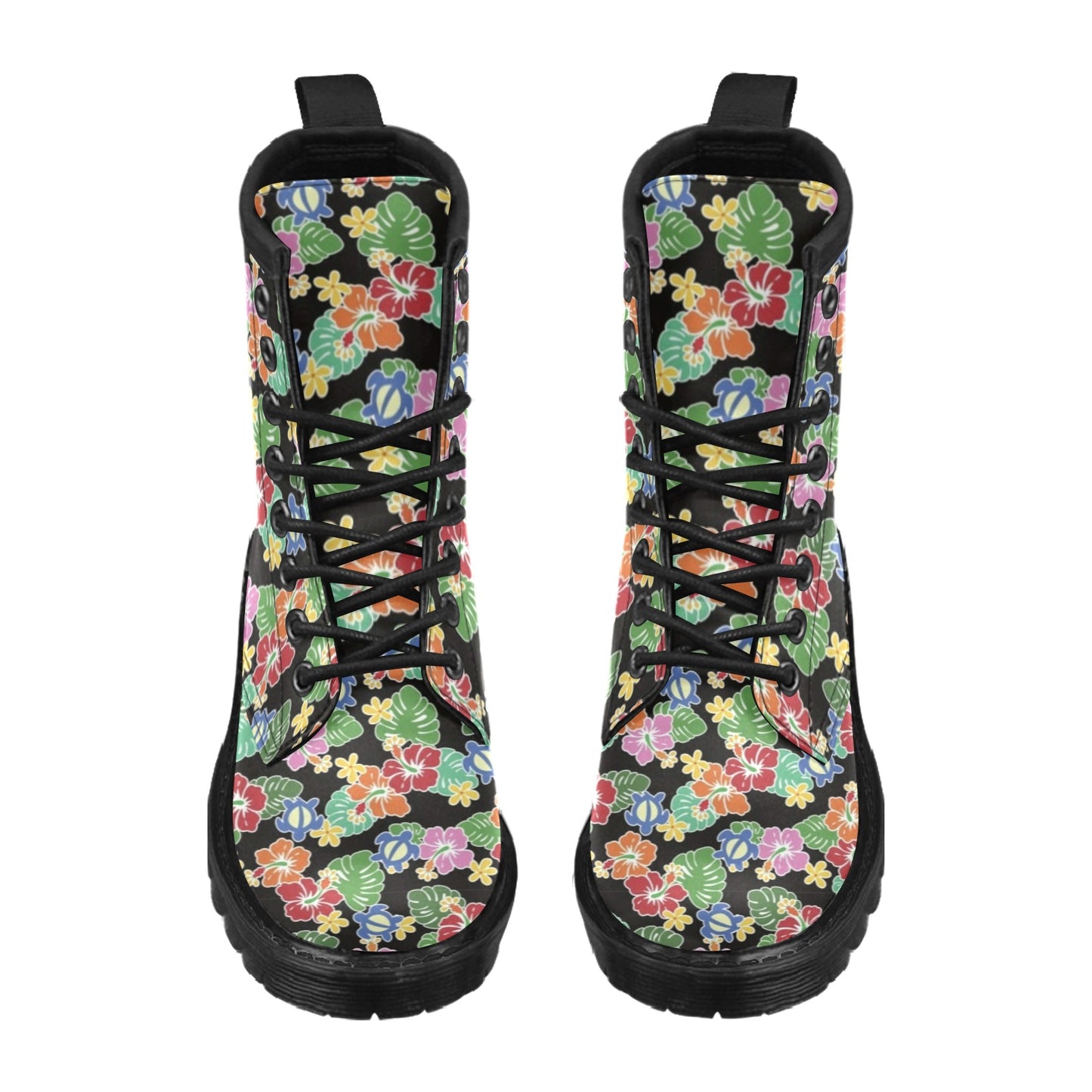 Hawaiian Themed Pattern Print Design H010 Women's Boots