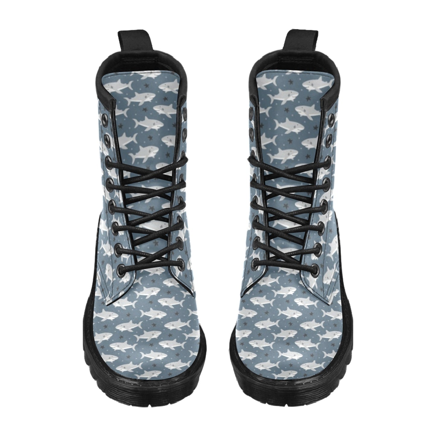 Shark Print Design LKS305 Women's Boots