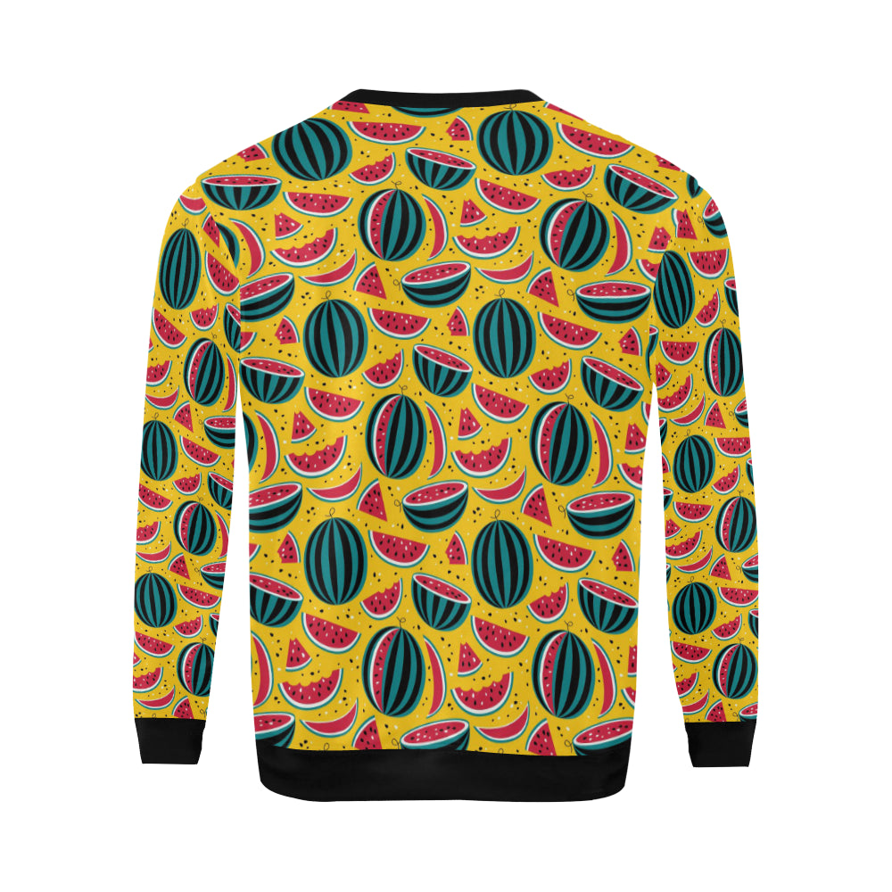 Watermelon Pattern Print Design WM02 Men Long Sleeve Sweatshirt