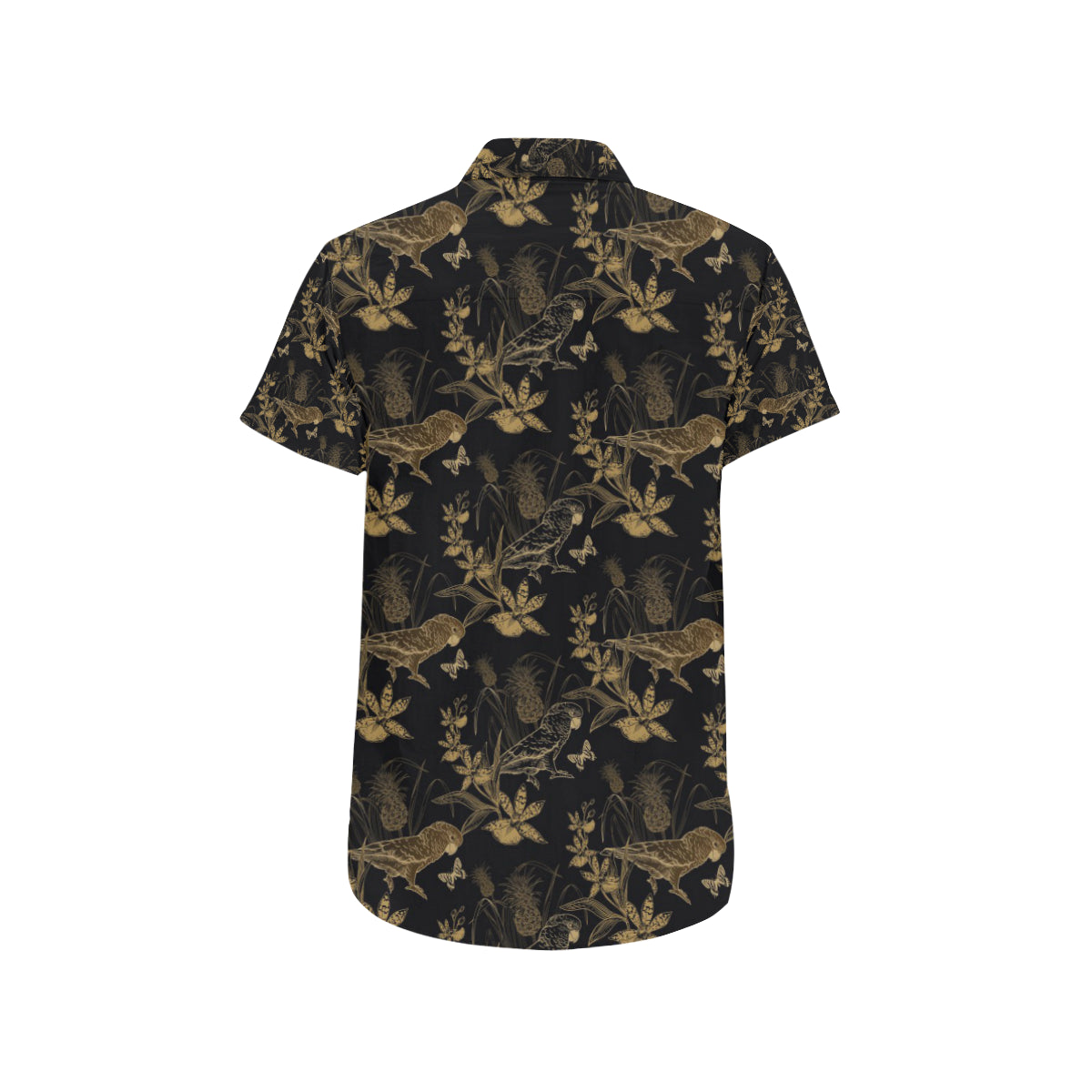 Parakeet Pattern Print Design A05 Men's Short Sleeve Button Up Shirt