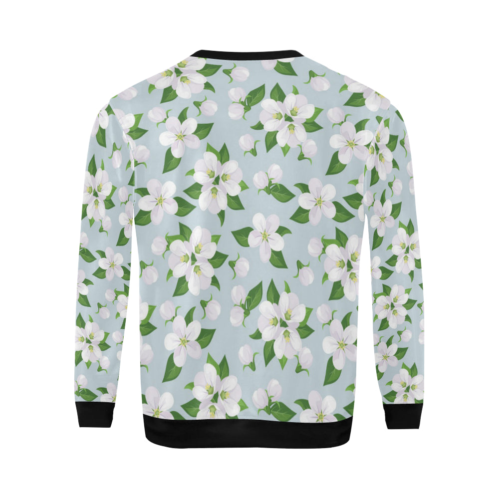 Apple blossom Pattern Print Design AB04 Men Long Sleeve Sweatshirt