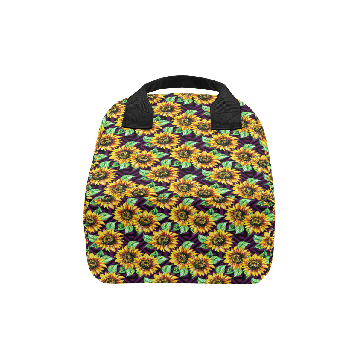 Sunflower Pattern Print Design SF012 Insulated Lunch Bag