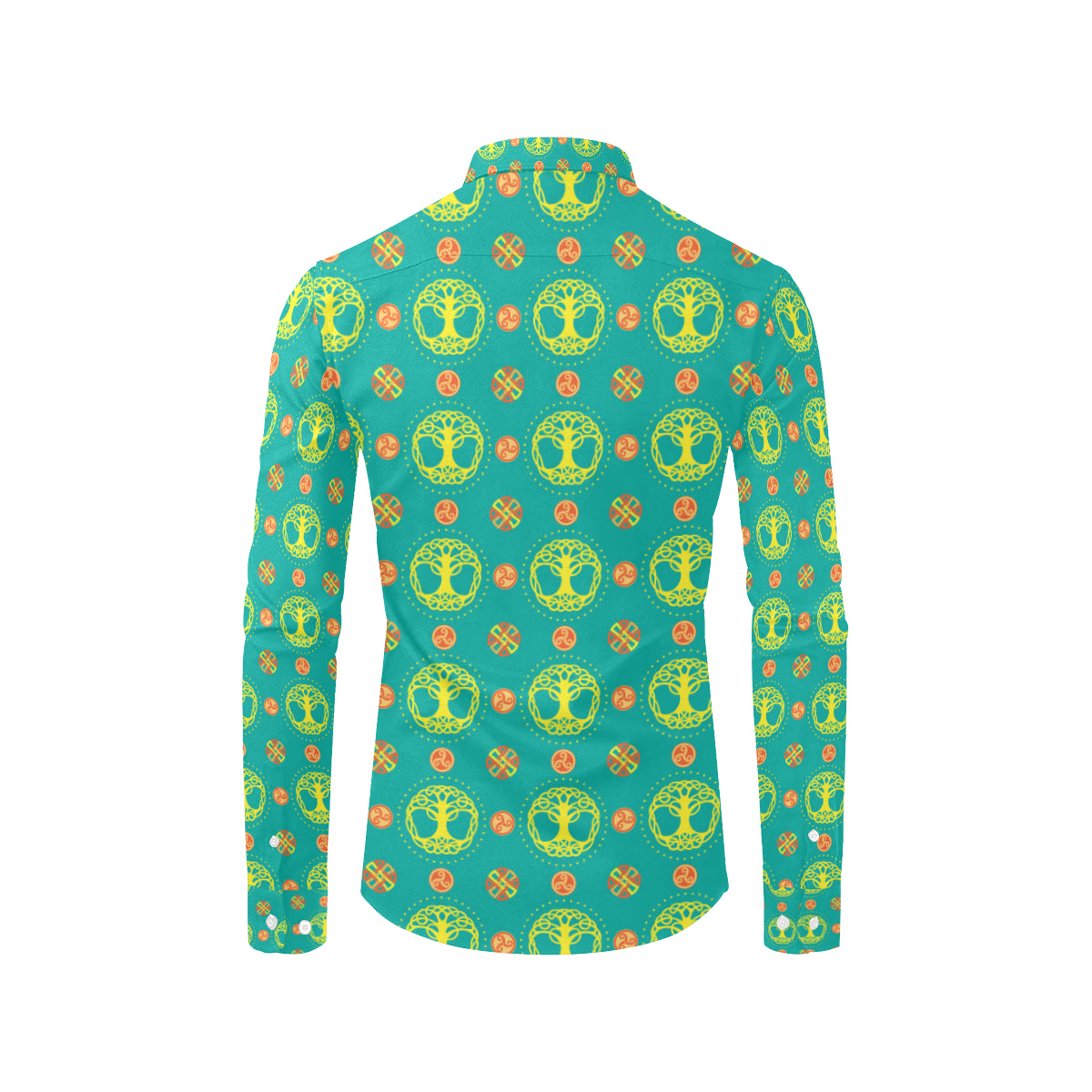 Celtic Tree of Life Print Pattern Men's Long Sleeve Shirt