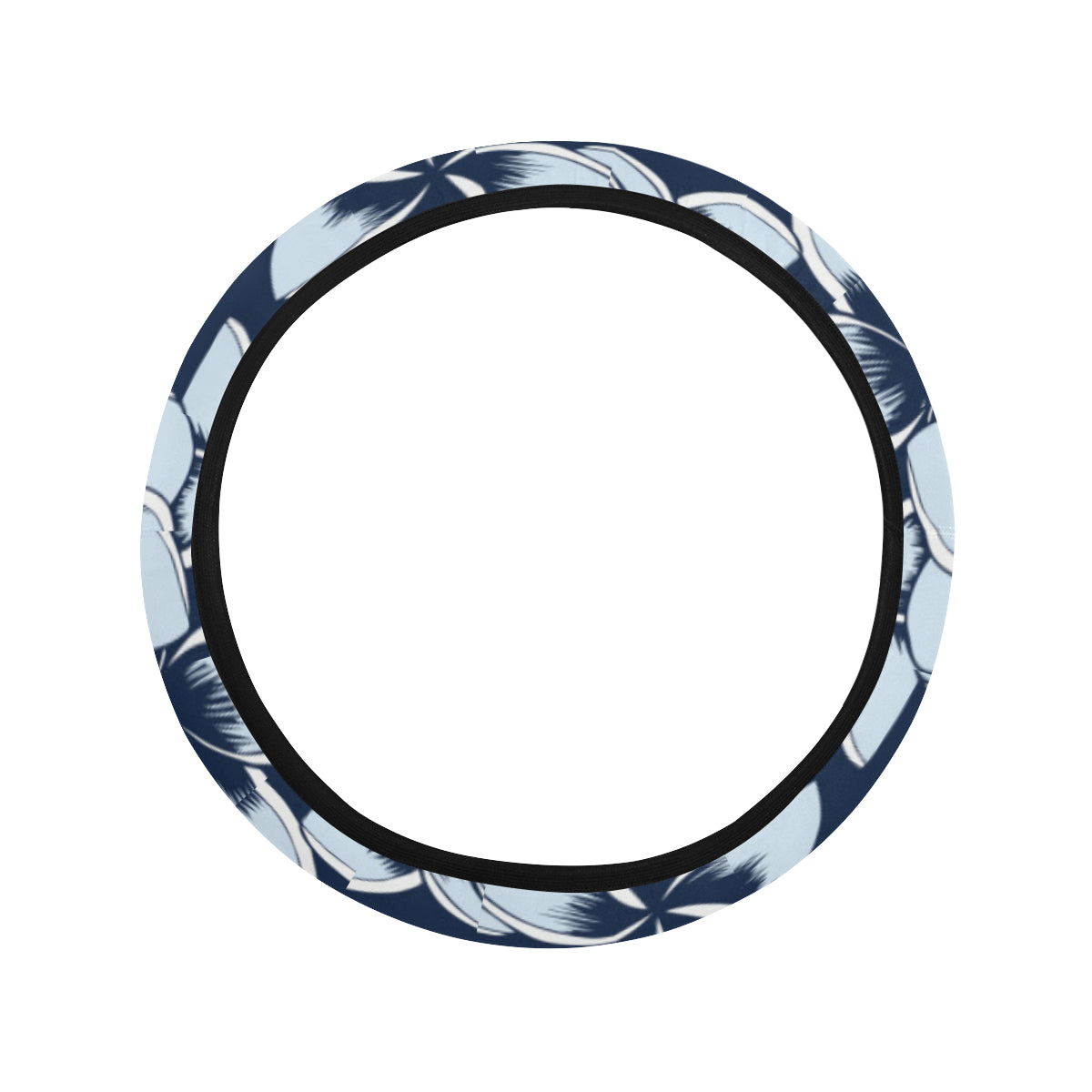 Plumeria Pattern Print Design A02 Steering Wheel Cover with Elastic Edge