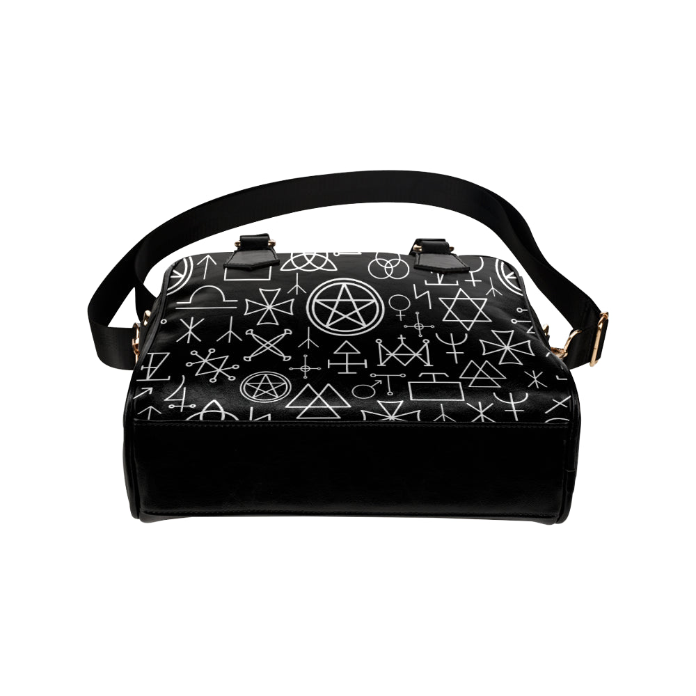 Pentagram Pattern Print Design A02 Shoulder Handbag
