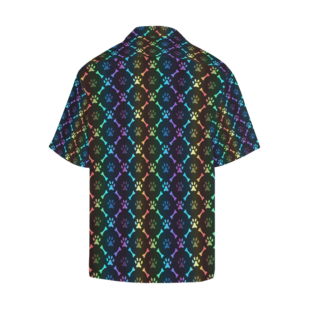 Paw Rainbow Pattern Print Design A01 Men's Hawaiian Shirt