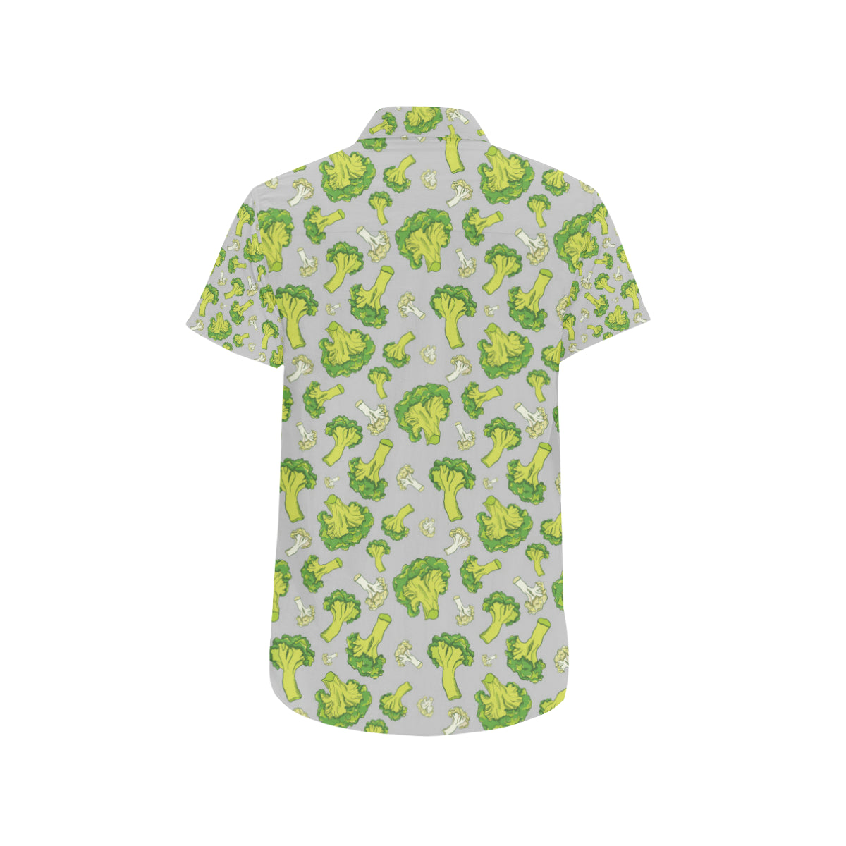 Broccoli Pattern Print Design 03 Men's Short Sleeve Button Up Shirt