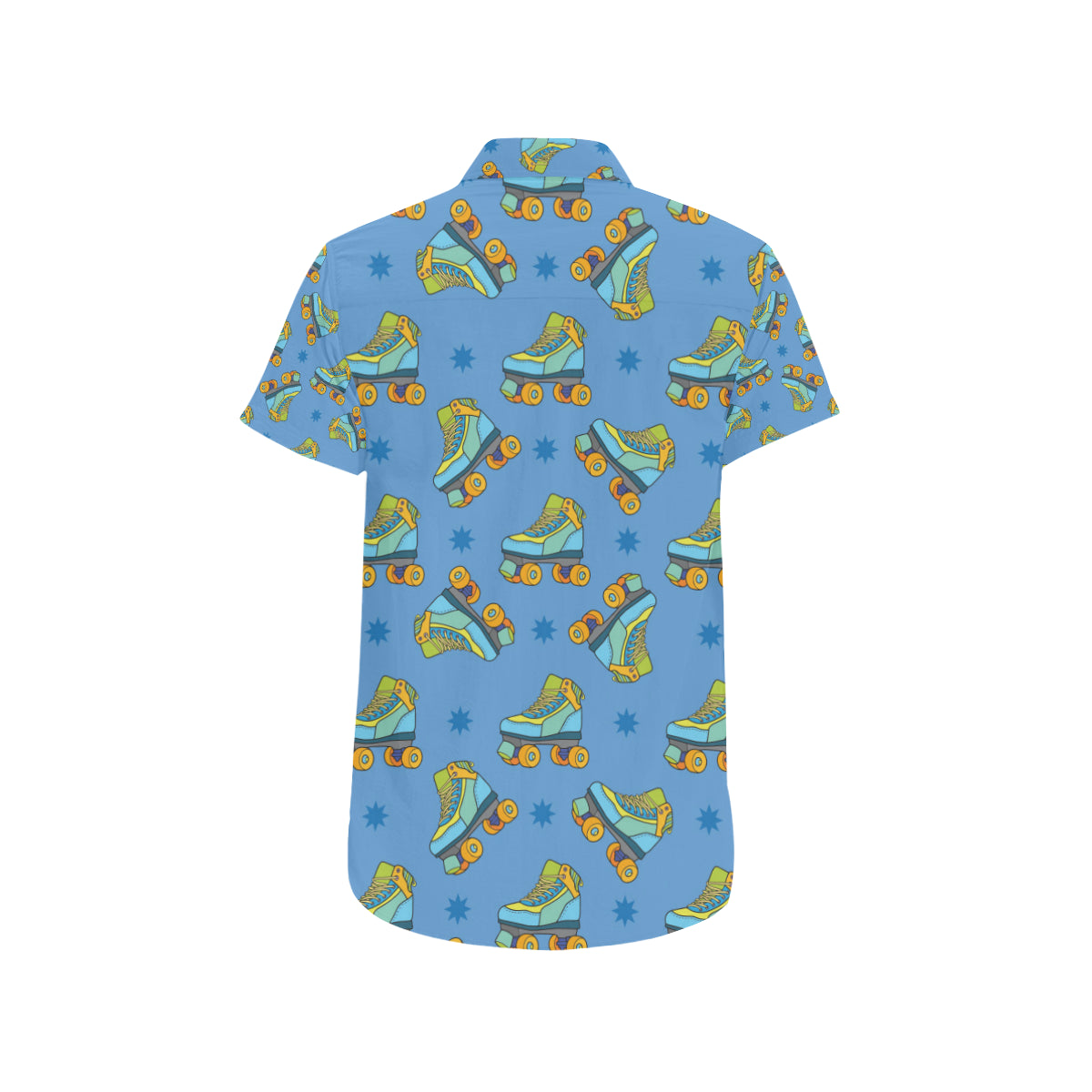 Roller skate Pattern Print Design A04 Men's Short Sleeve Button Up Shirt