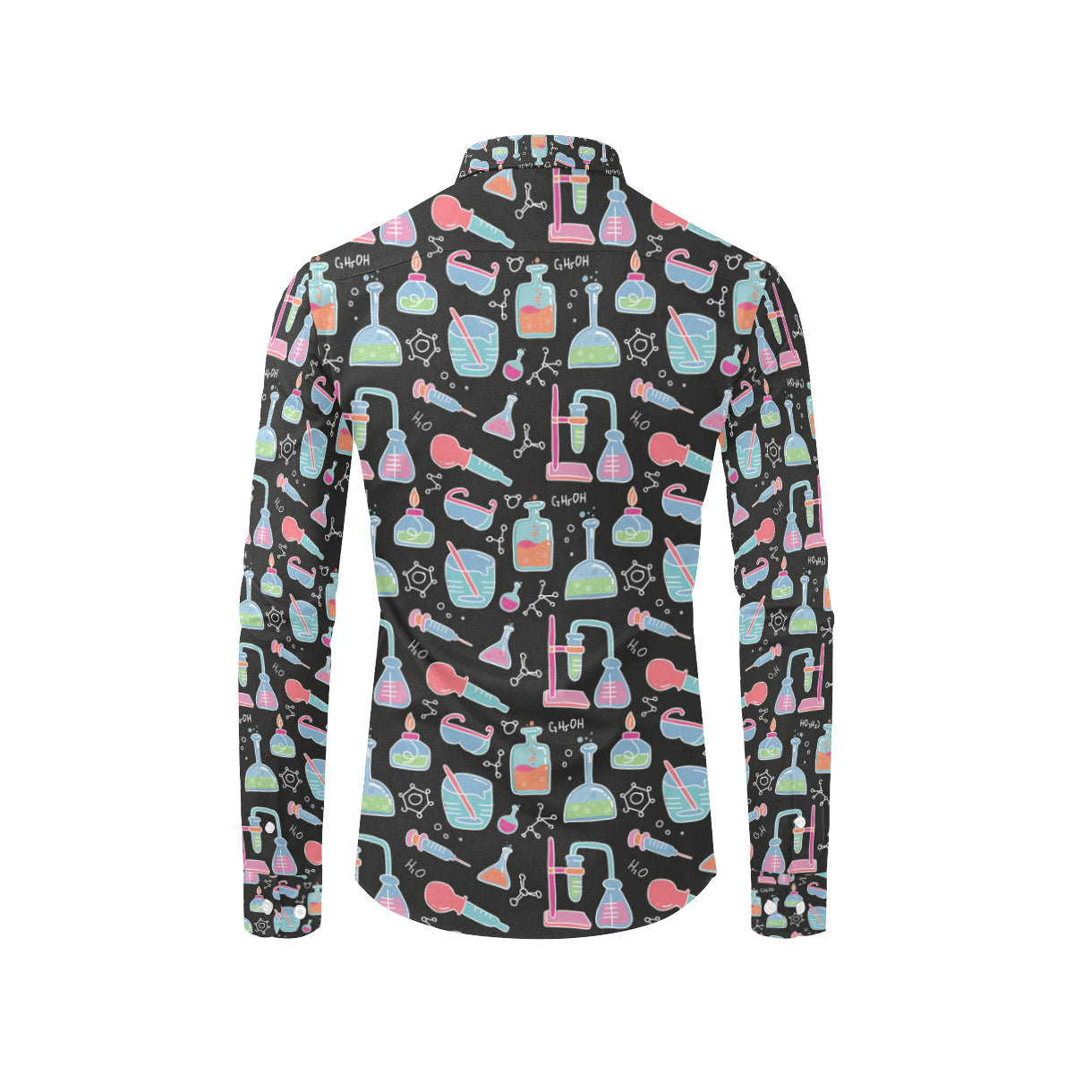 Chemical Pattern Print Design 06 Men's Long Sleeve Shirt