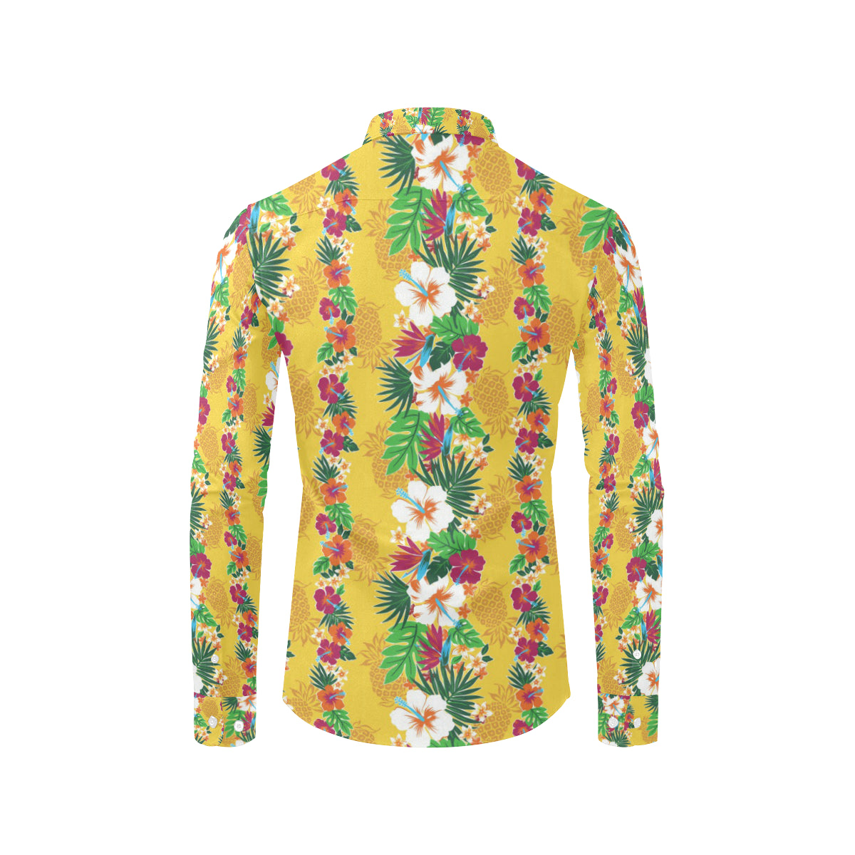 Hawaiian Themed Pattern Print Design H09 Men's Long Sleeve Shirt