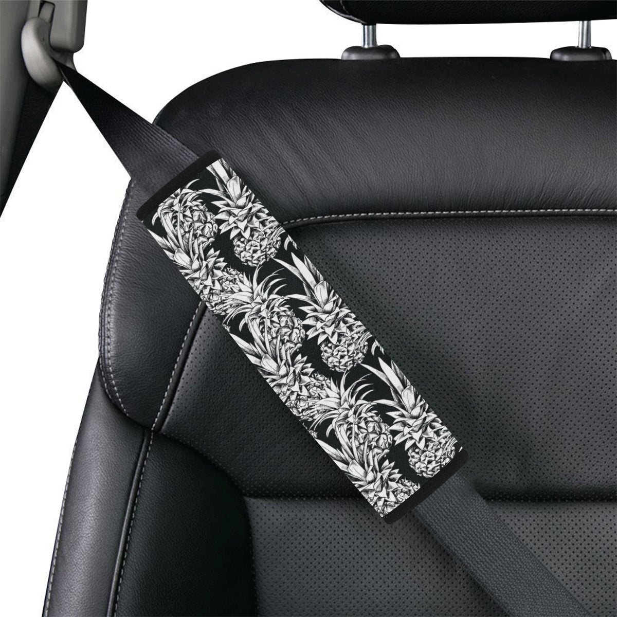 Pineapple Pattern Print Design PP08 Car Seat Belt Cover