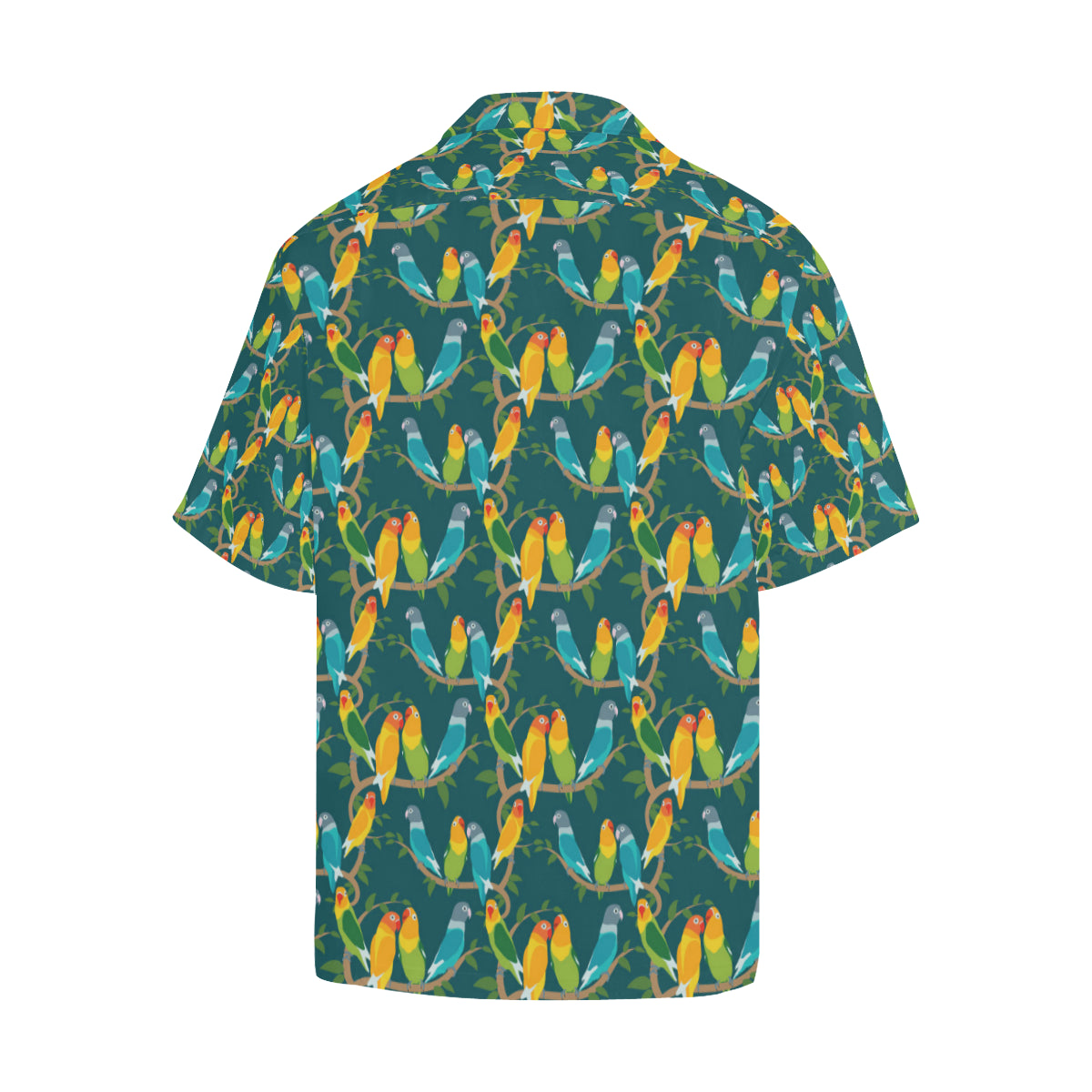 Lovebird Pattern Print Design 02 Men's Hawaiian Shirt