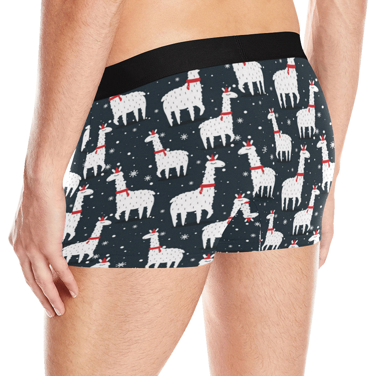 Alpaca Pattern Print Design 04 Men's Boxer Briefs