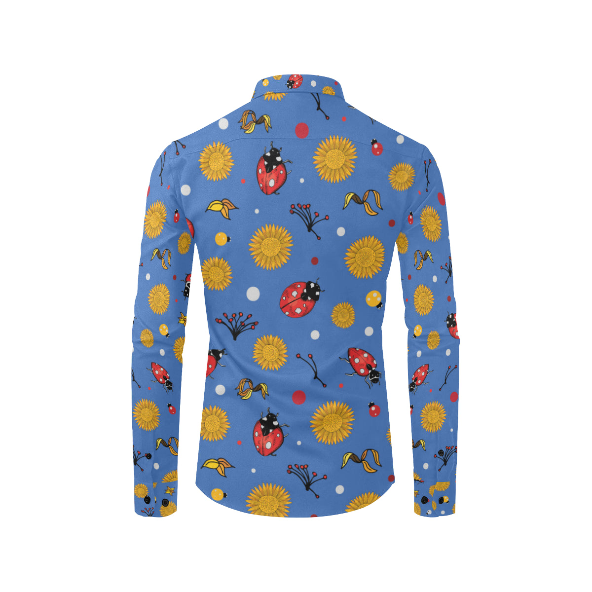Ladybug Pattern Print Design 05 Men's Long Sleeve Shirt