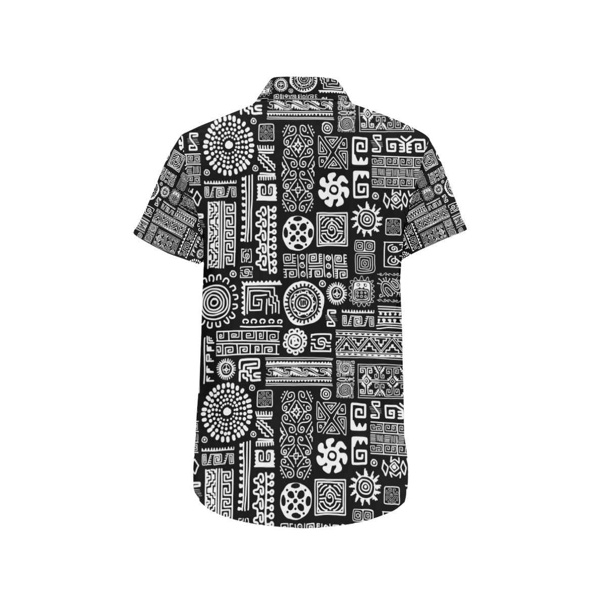 Polynesian Pattern Print Design A02 Men's Short Sleeve Button Up Shirt