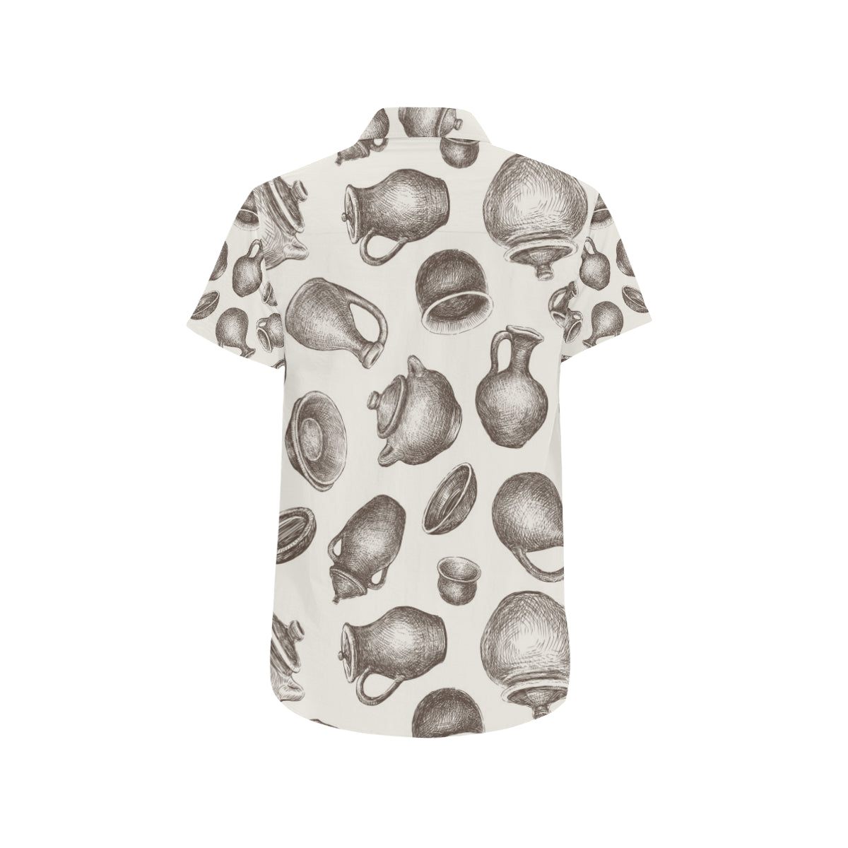 Pottery Pattern Print Design A01 Men's Short Sleeve Button Up Shirt