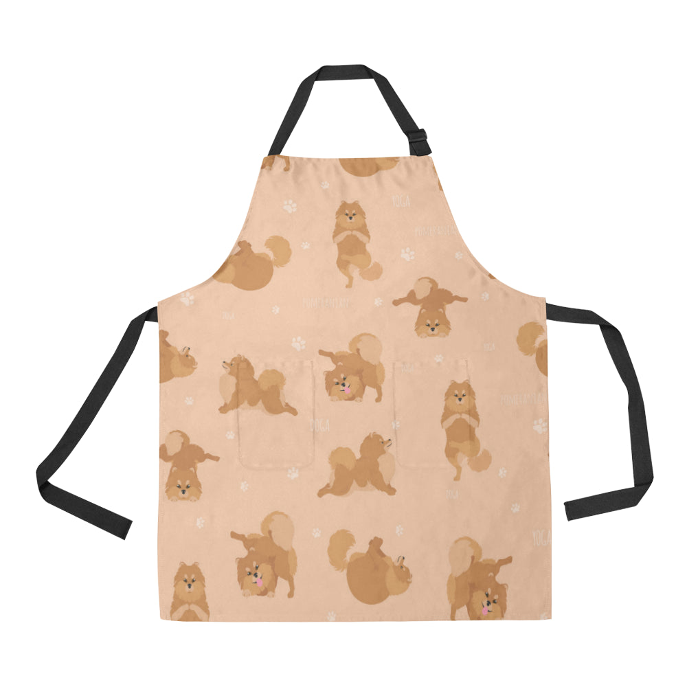 Pomeranians Pattern Print Design A06 Apron with Pocket