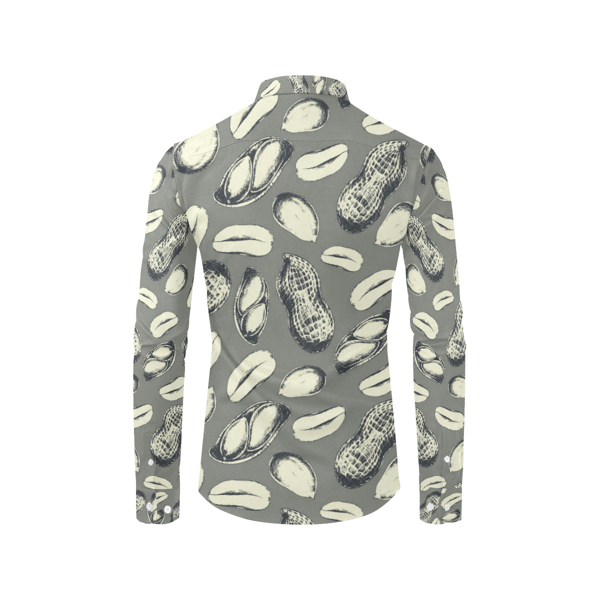Peanut Pattern Print Design A01 Men's Long Sleeve Shirt