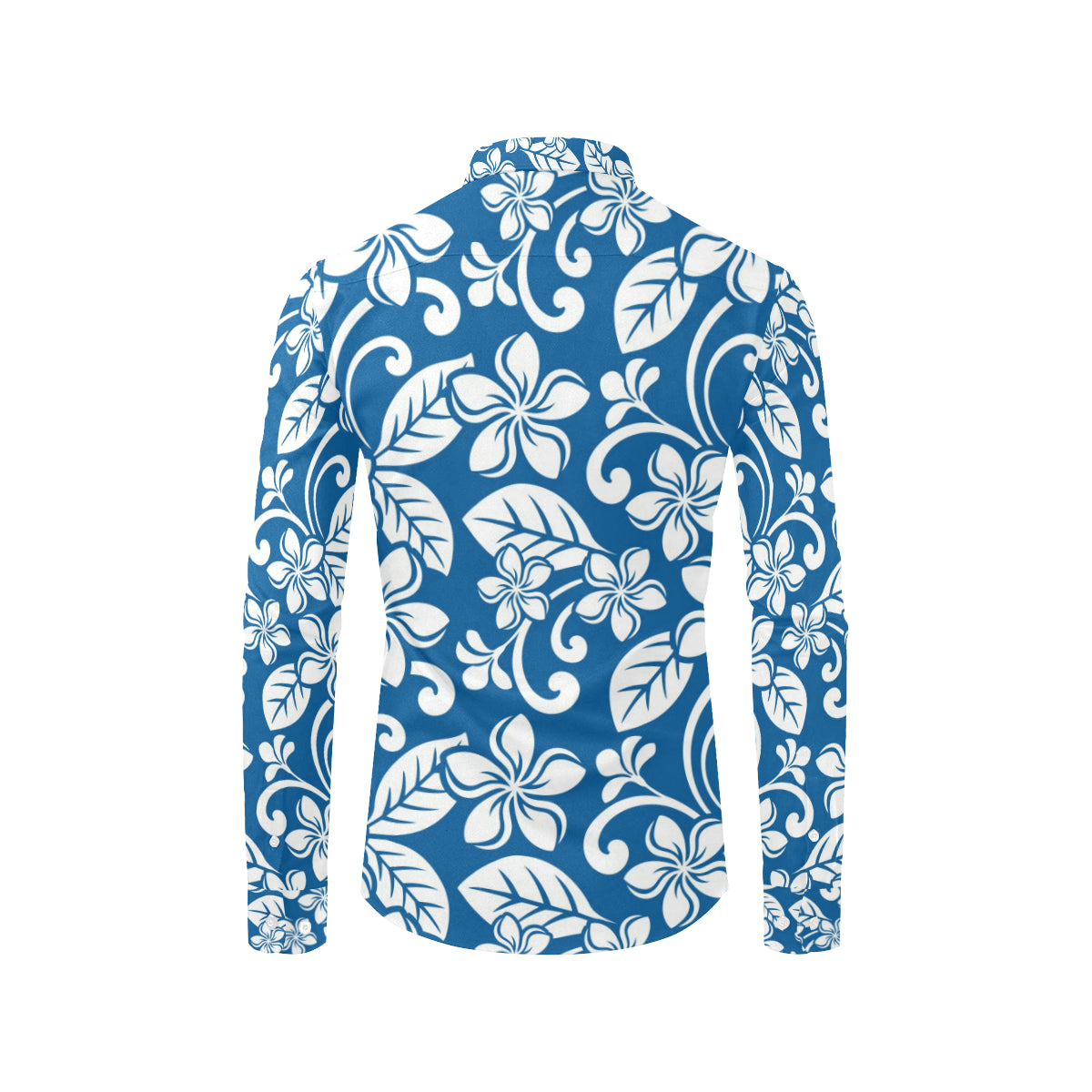 Plumeria Pattern Print Design PM013 Men's Long Sleeve Shirt