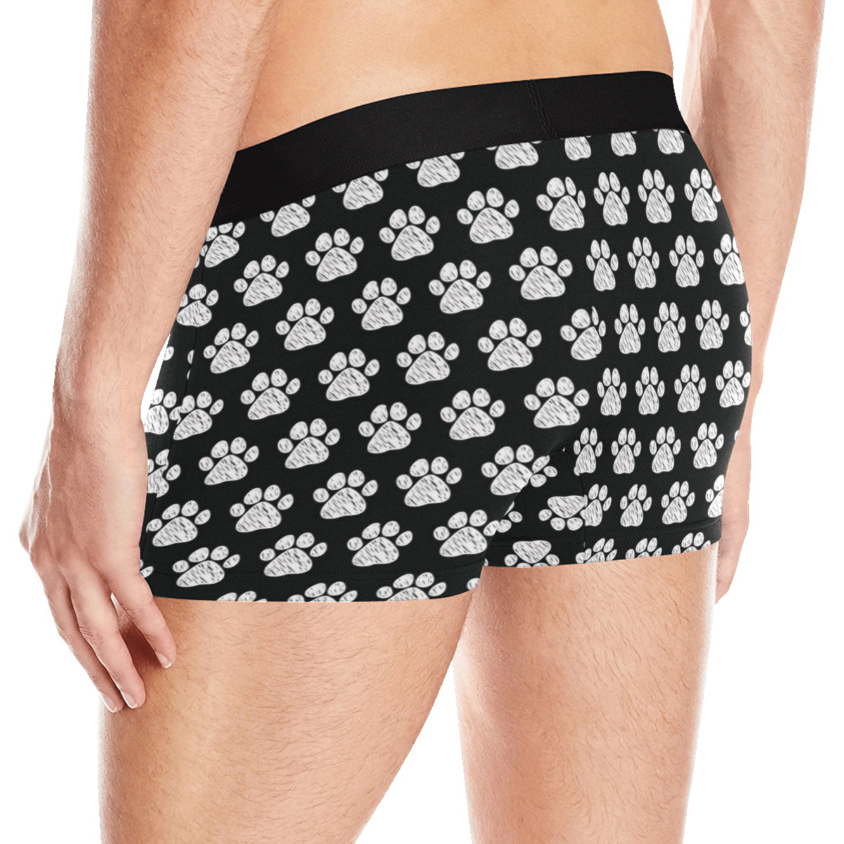 Paw Pattern Print Design A02 Men's Boxer Briefs