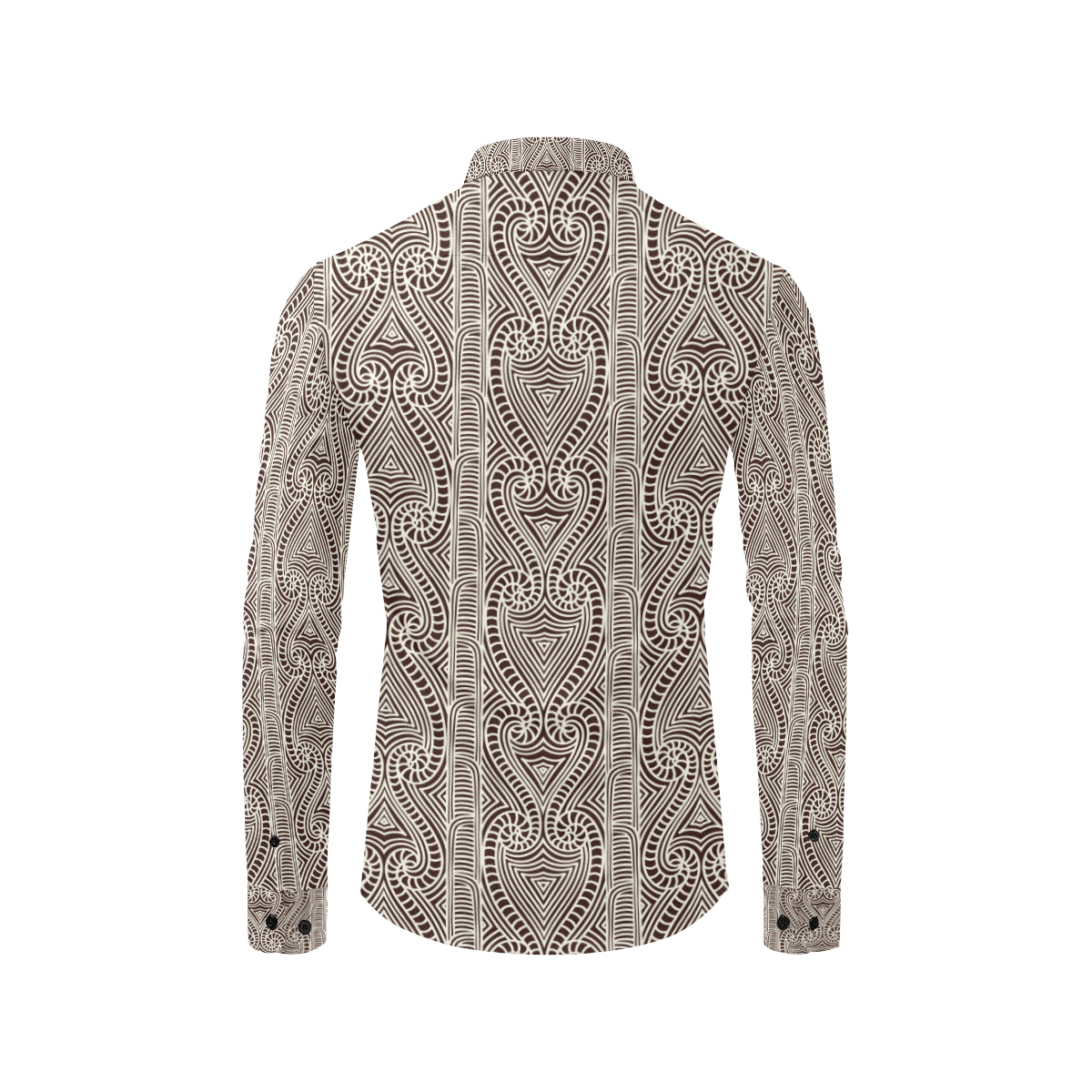Maori Pattern Print Design 04 Men's Long Sleeve Shirt