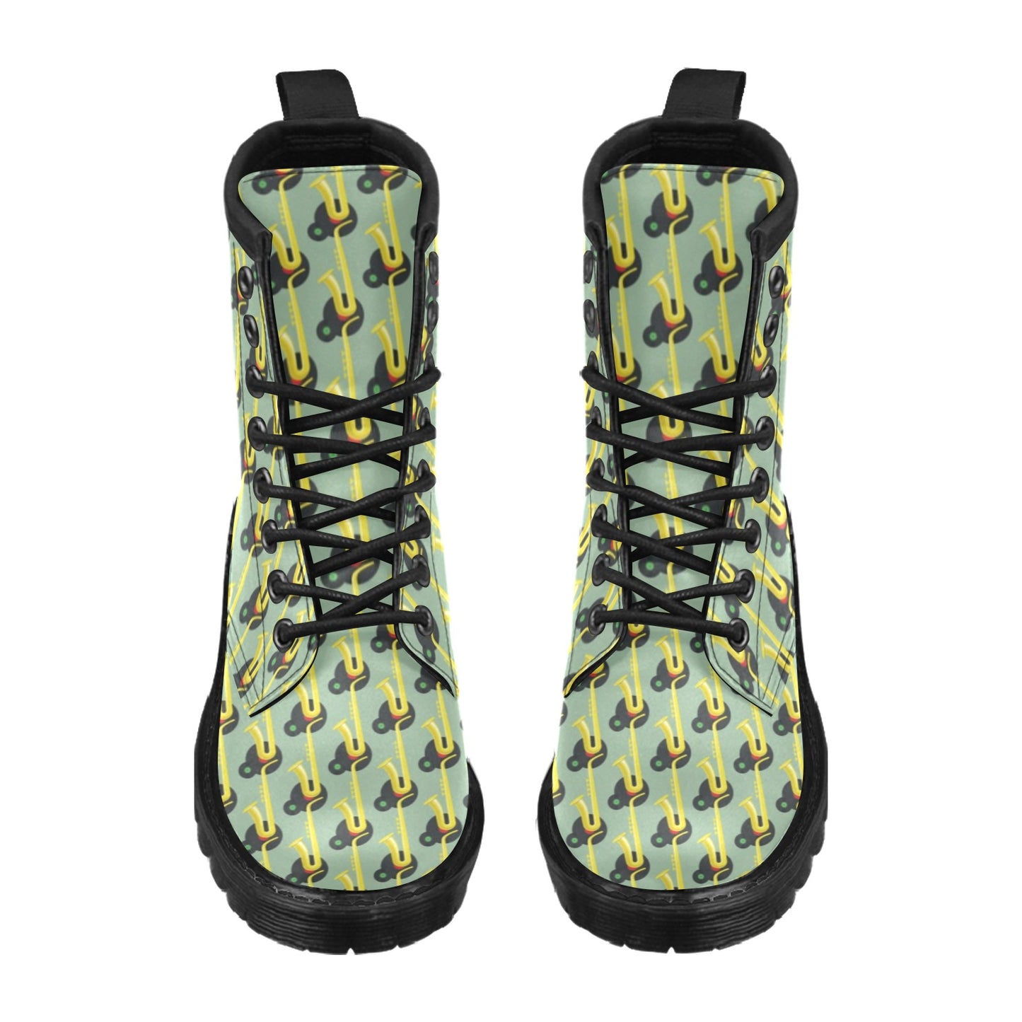 Saxophone Print Design LKS405 Women's Boots