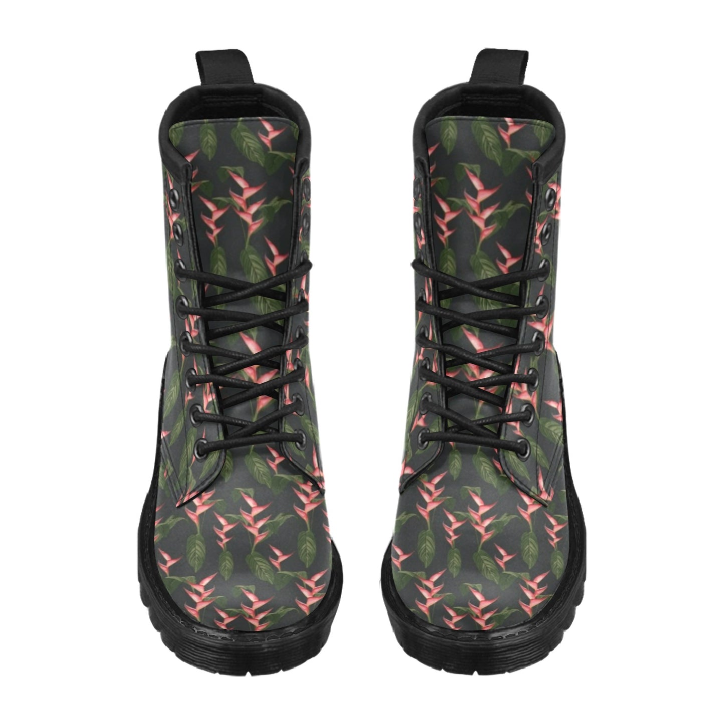 Heliconia Pattern Print Design HL07 Women's Boots