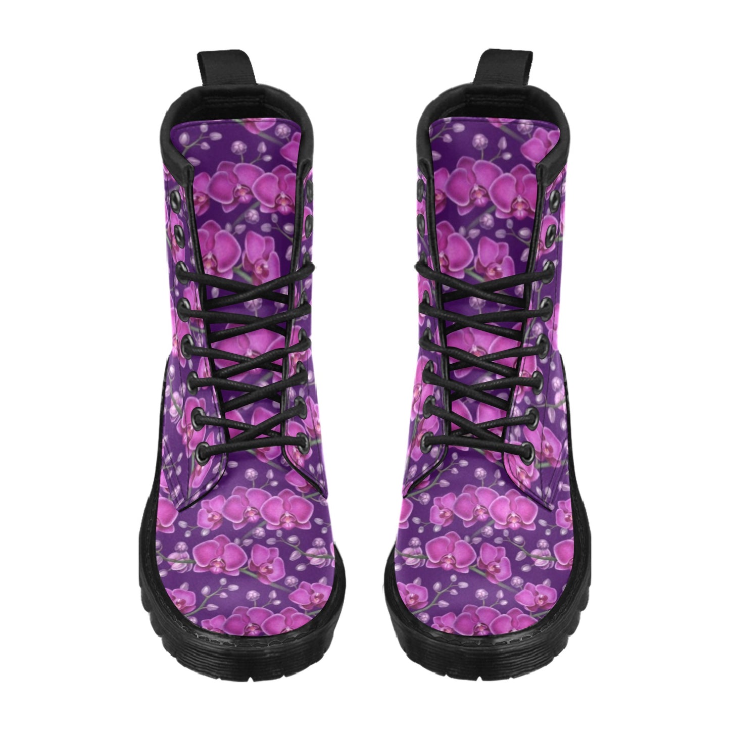Orchid Purple Pattern Print Design OR02 Women's Boots