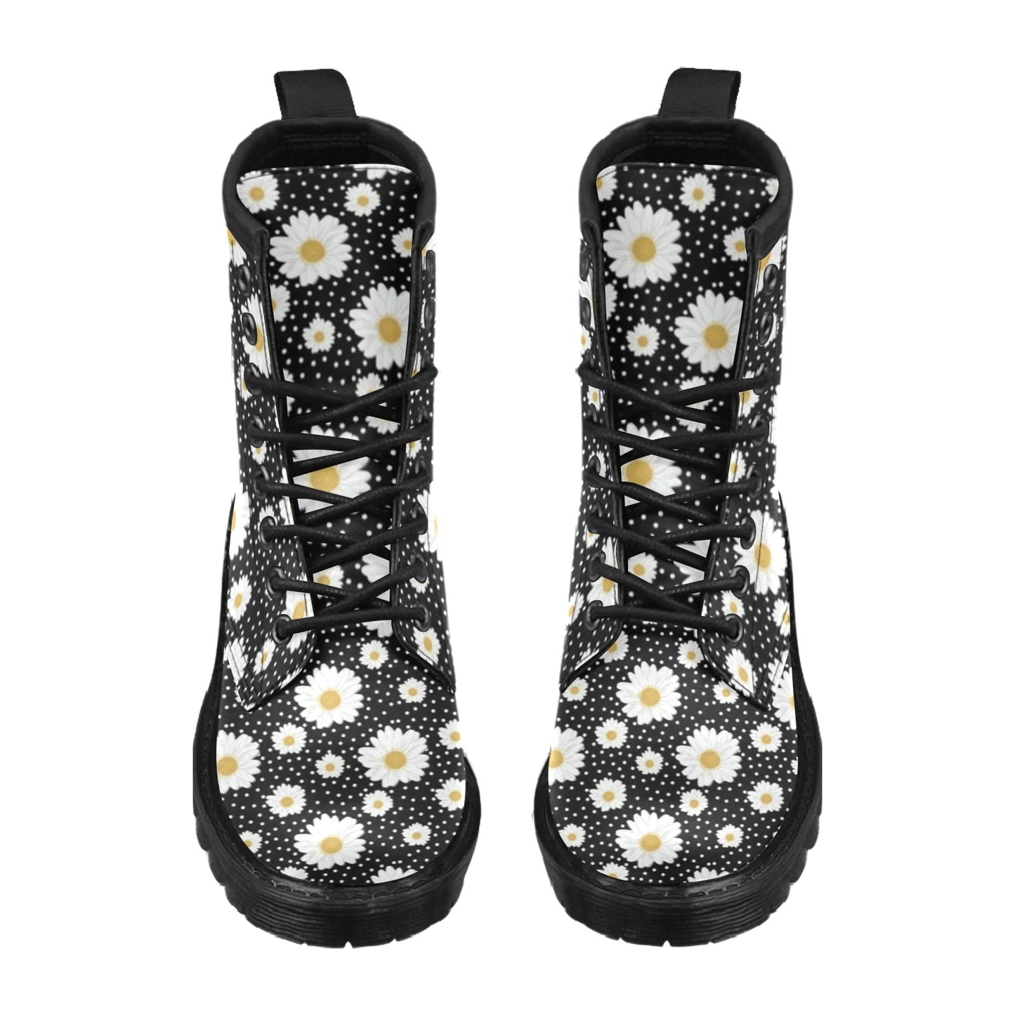 Daisy Pattern Print Design DS02 Women's Boots
