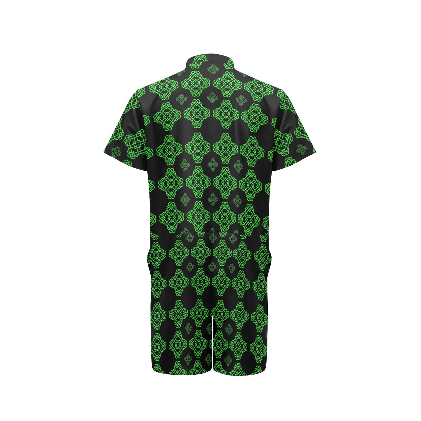 Celtic Knot Green Neon Design Men's Romper